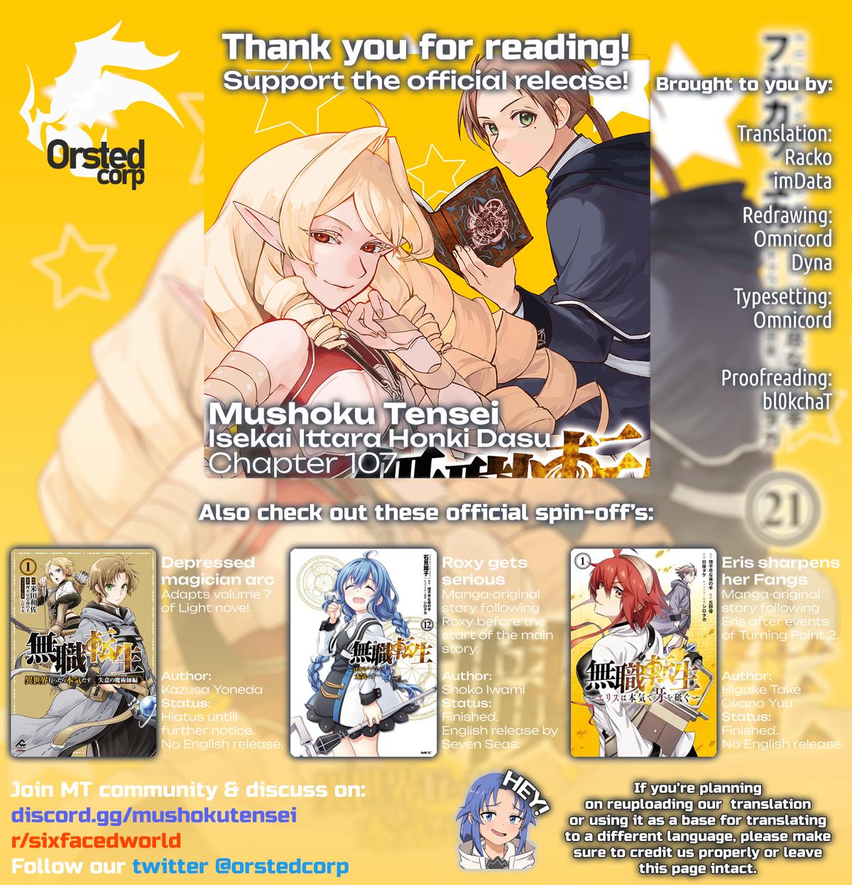 Mushoku Tensei - Jobless Reincarnation Chap 107 - Next Chap 108