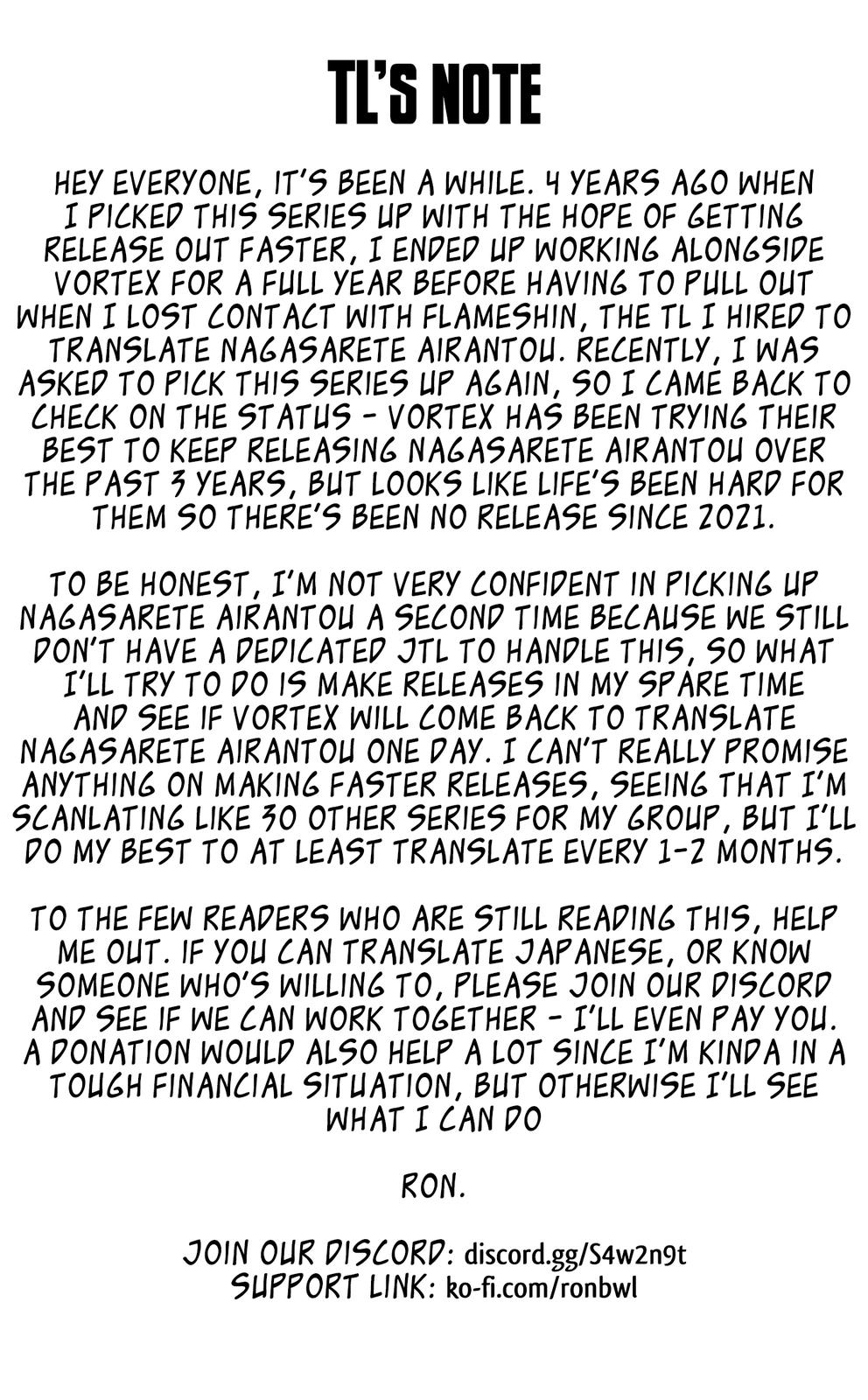 Nagasarete Airantou Chap 185 - Next Chap 186