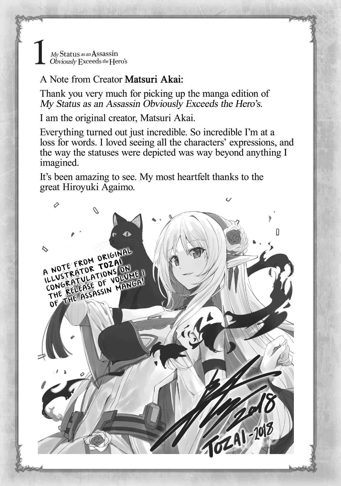 Ansatsusha de Aru Ore no Status ga Yuusha yori mo Akiraka ni Tsuyoi no da ga Chap 5 - Next Chap 6