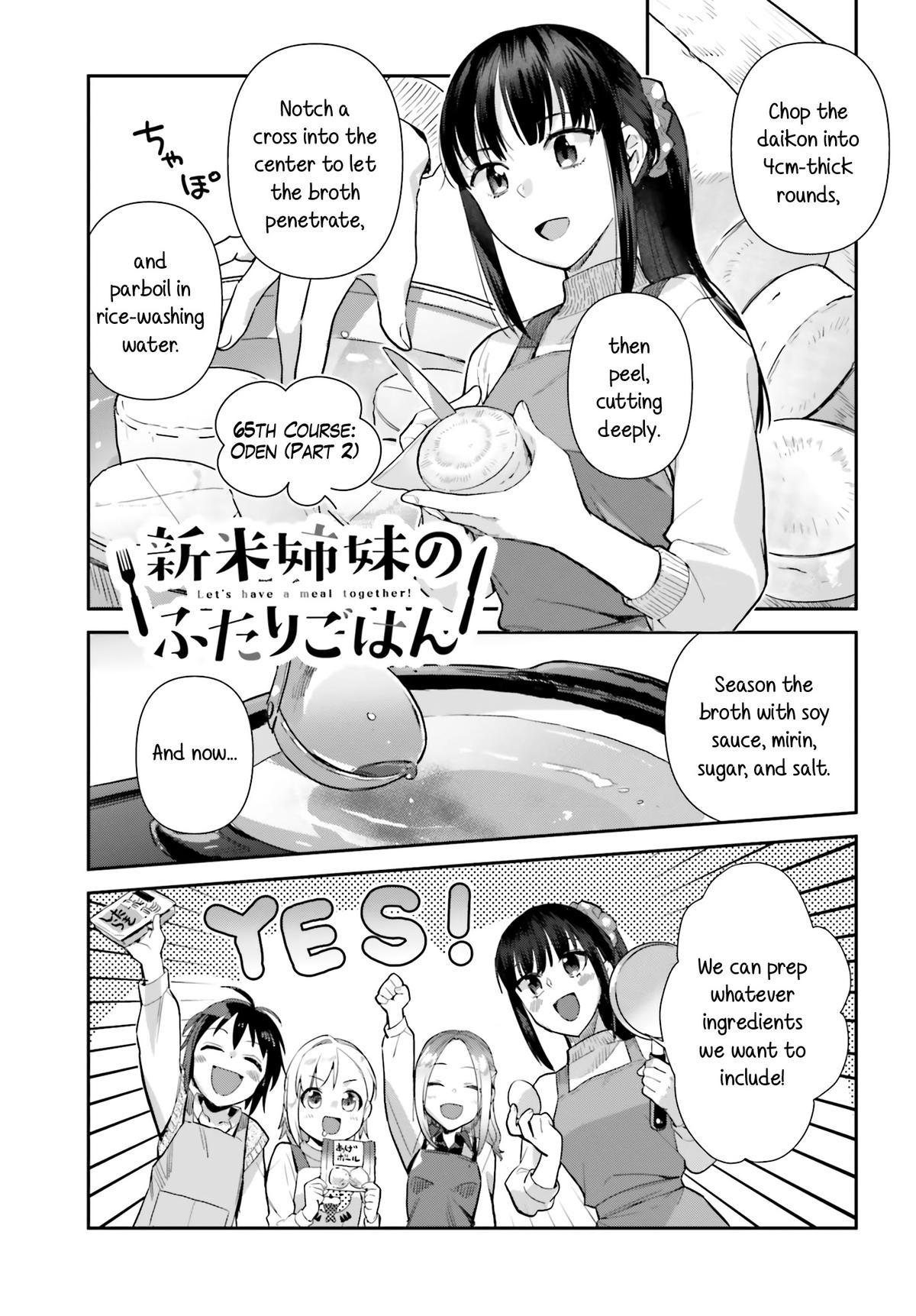 Shinmai Shimai no Futari Gohan Chap 65 - Next Chap 66