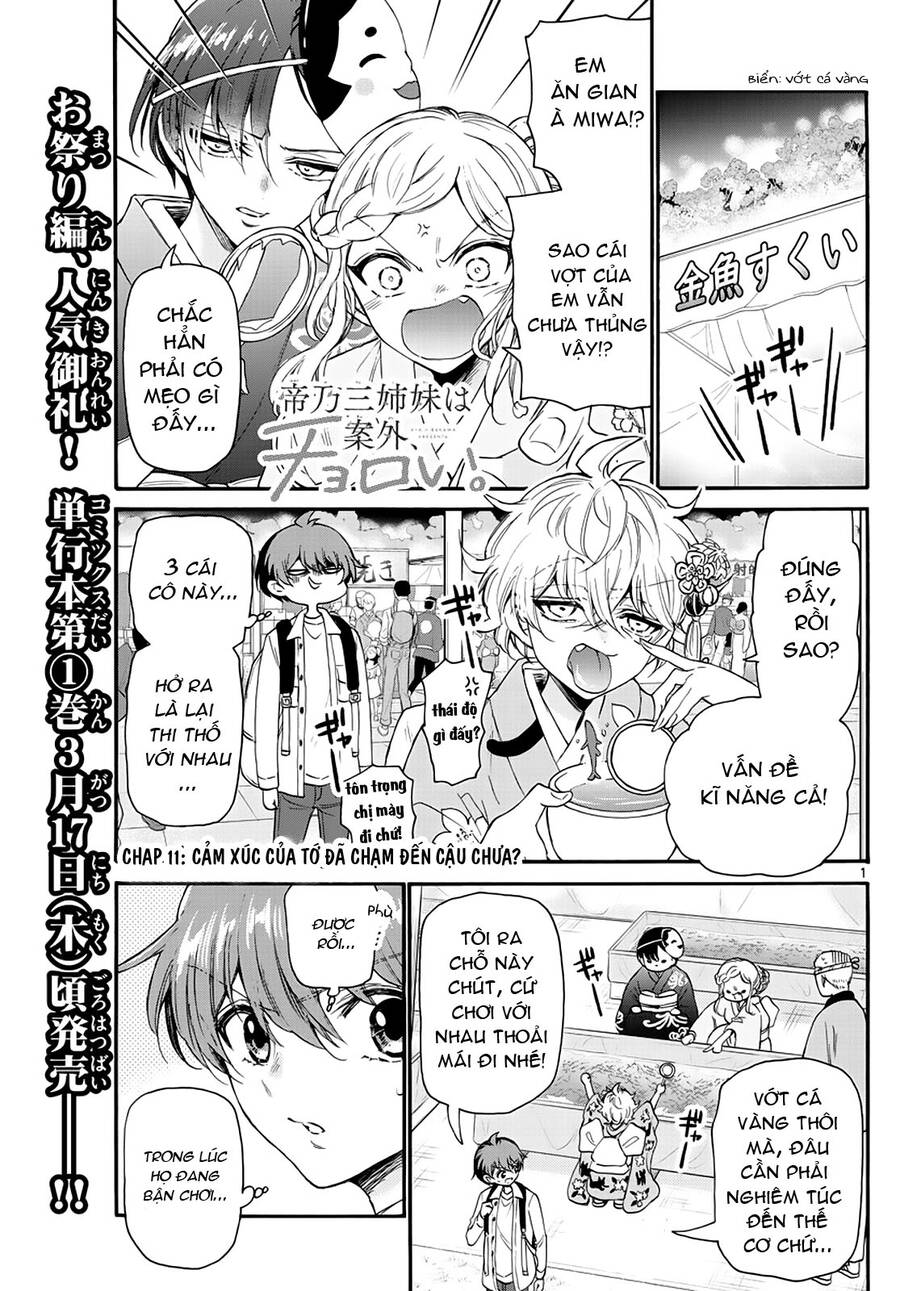 Ba Chị Em Nhà Mikadono Dễ Đối Phó Thật Đấy Chap 11 - Next Chap 12