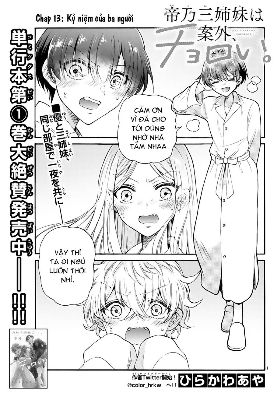 Ba Chị Em Nhà Mikadono Dễ Đối Phó Thật Đấy Chap 13 - Next Chap 14