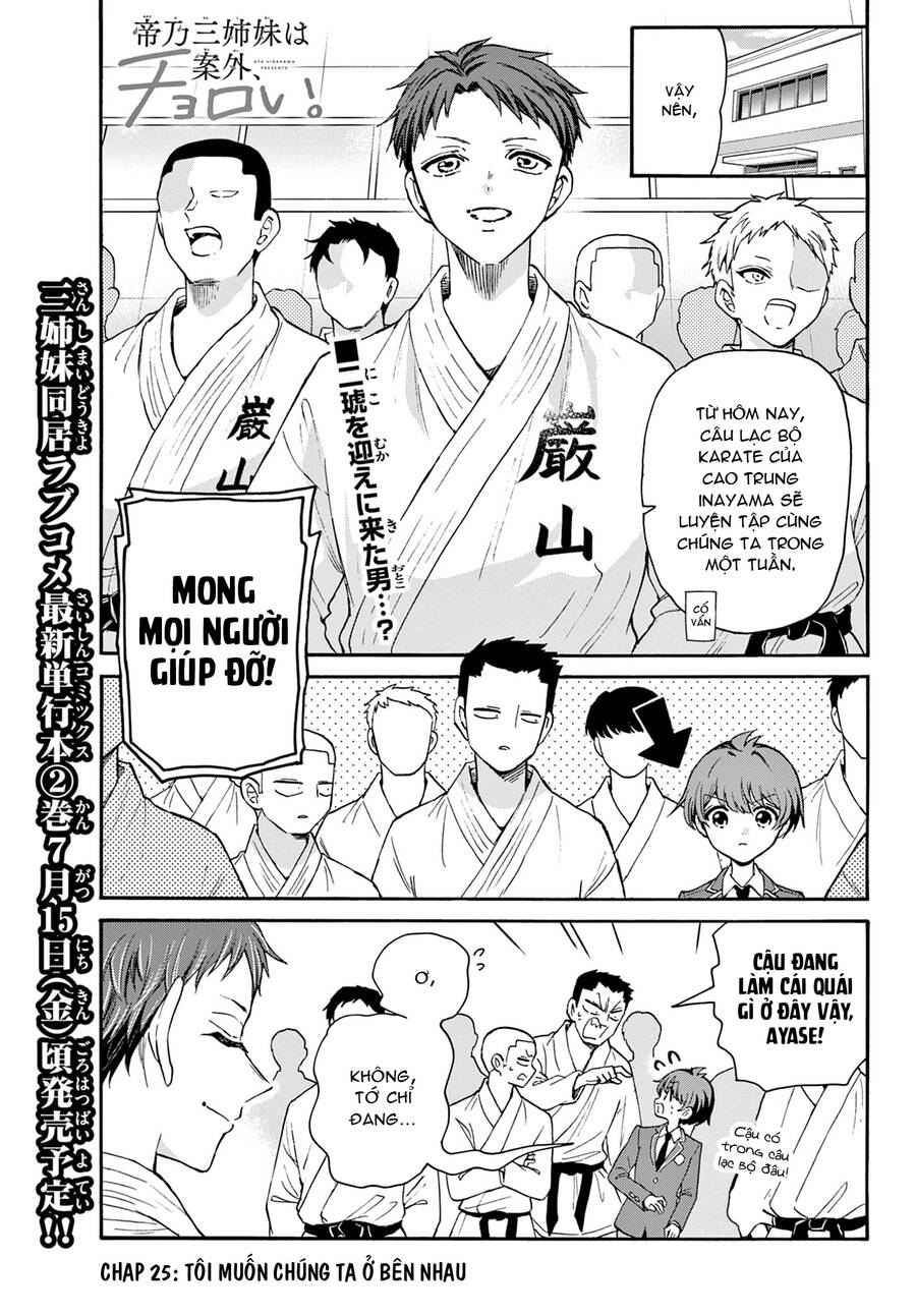 Ba Chị Em Nhà Mikadono Dễ Đối Phó Thật Đấy Chap 25 - Next Chap 26