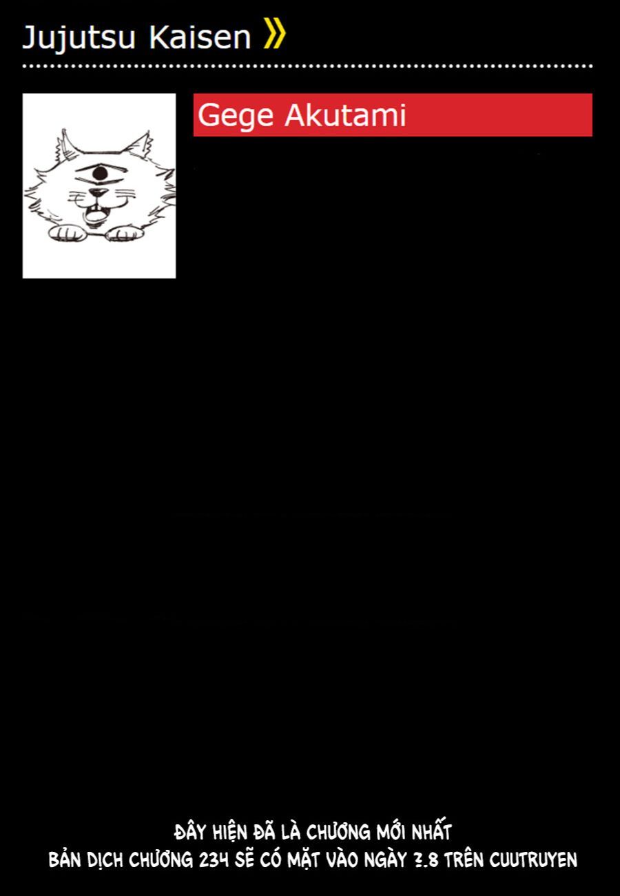 Chú Thuật Hồi Chiến Chap 233 - Next Chap 234