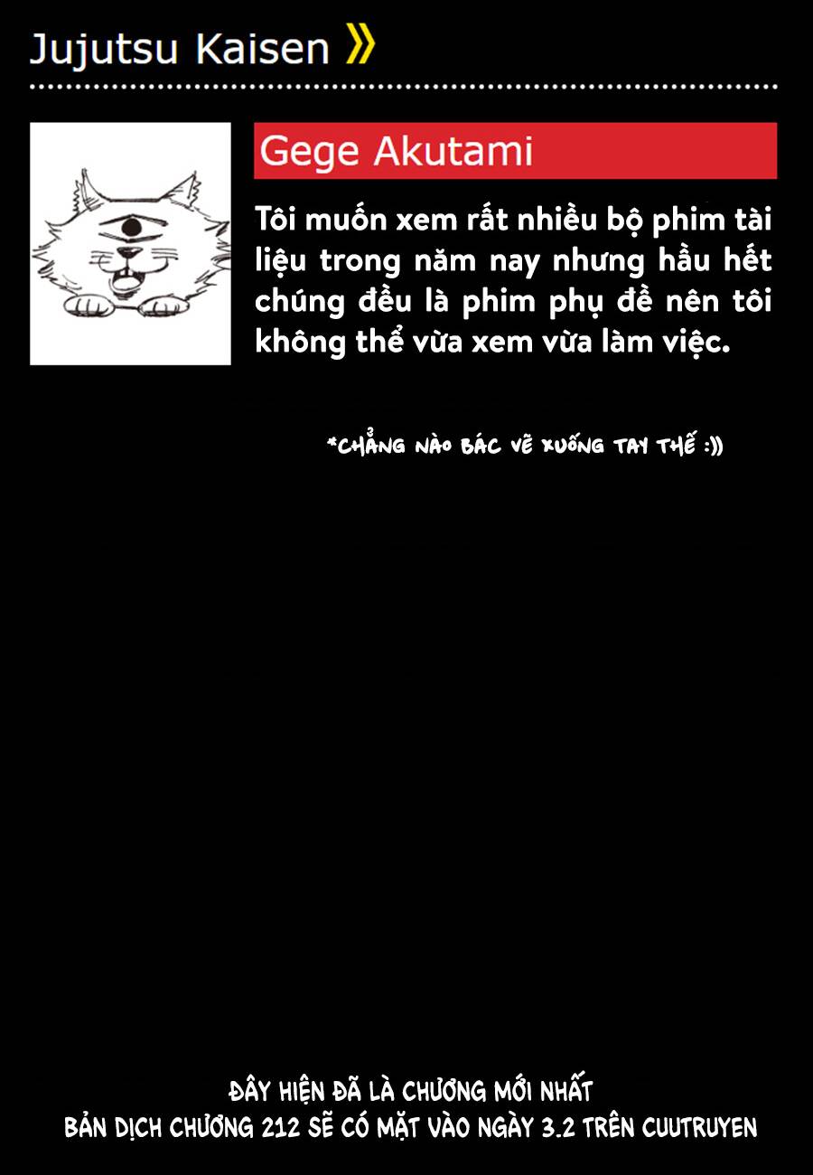 Chú Thuật Hồi Chiến Chap 211 - Next Chap 212