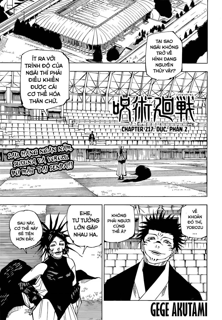 Chú Thuật Hồi Chiến Chap 217 - Next Chap 218