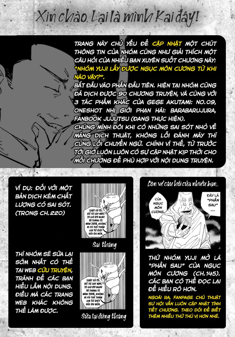 Chú Thuật Hồi Chiến Chap 221 - Next Chap 222