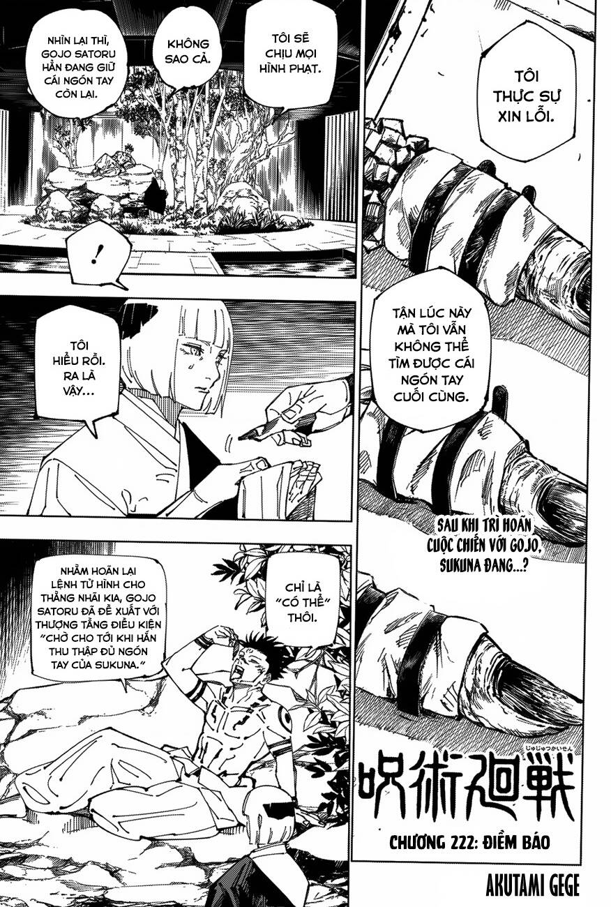 Chú Thuật Hồi Chiến Chap 222 - Next Chap 223