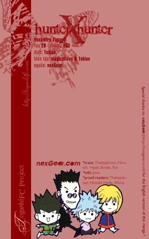 Hunter x Hunter Chap 203 - Next Chap 204