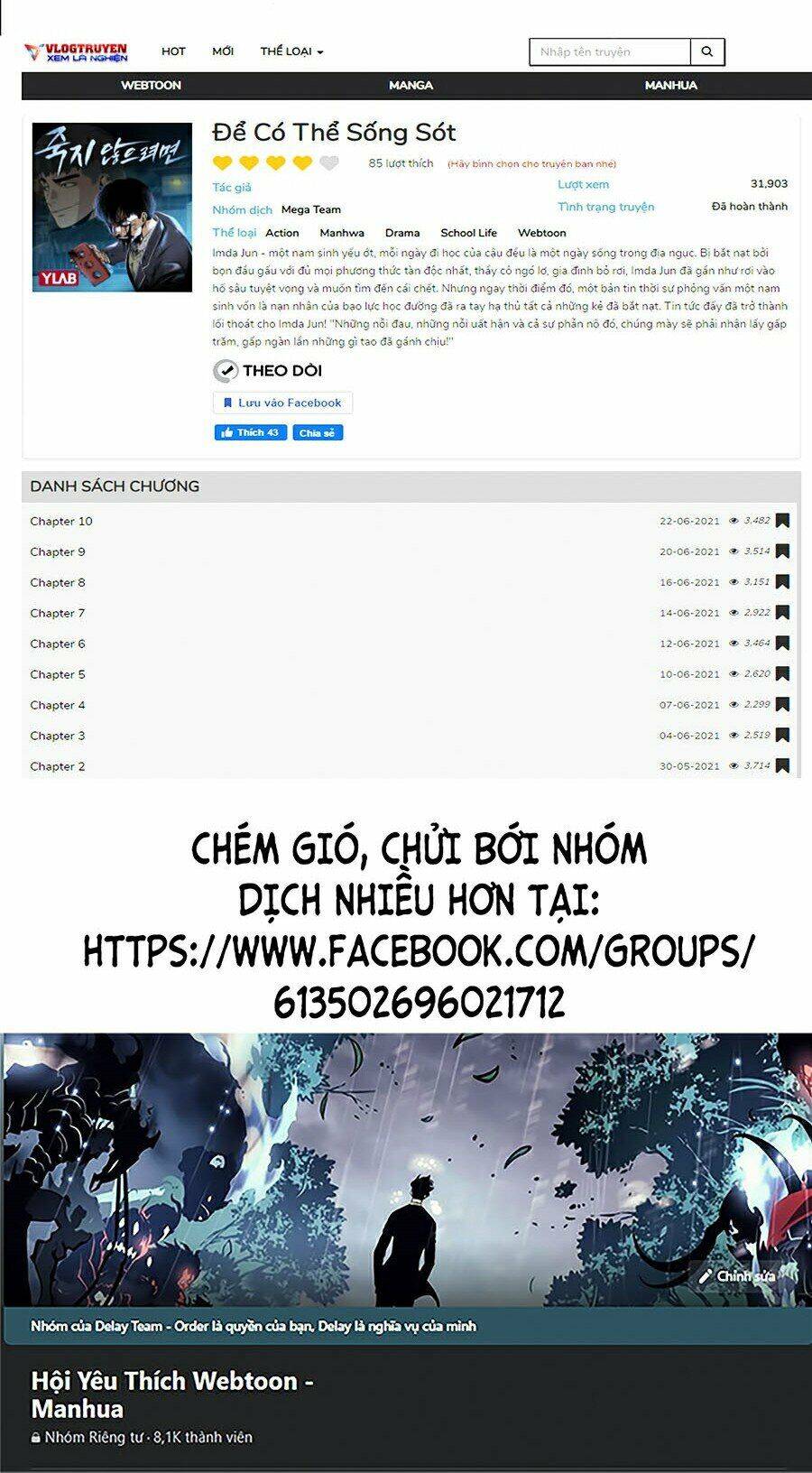 Để Có Thể Sống Sót Chap 11 - Next Chap 12