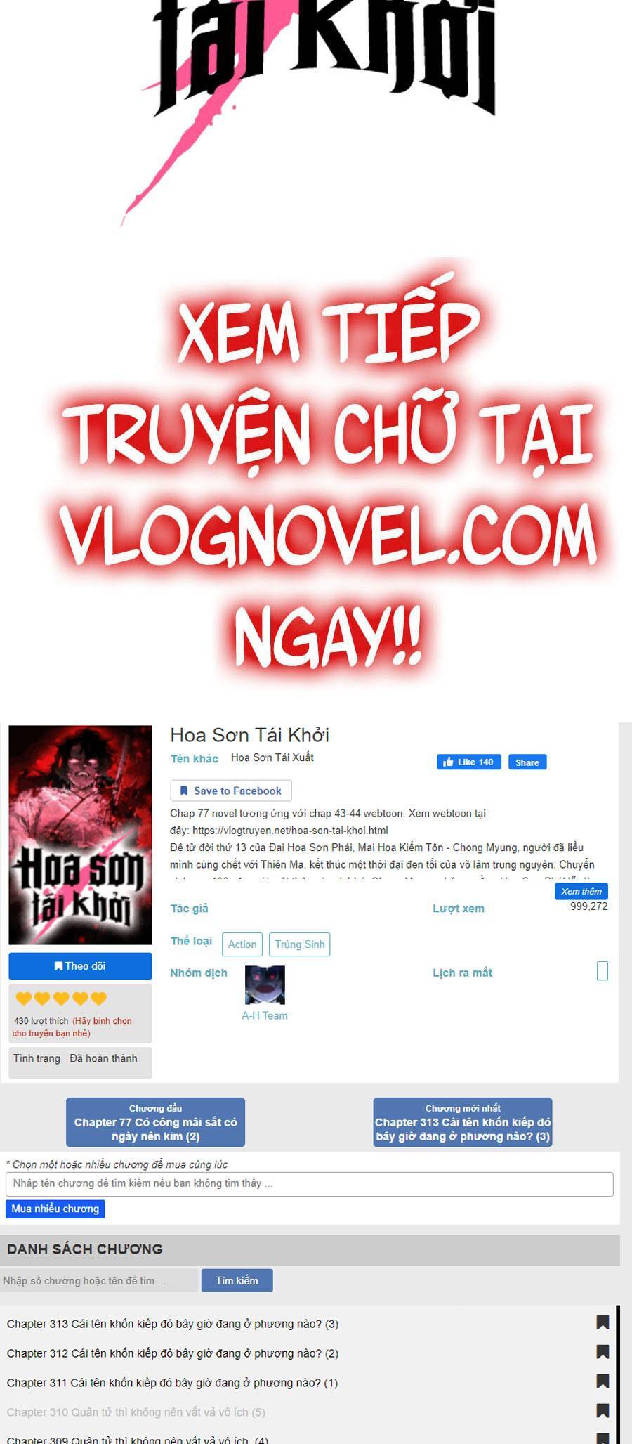Hoa Sơn Tái Khởi Chap 57 - Next Chap 58