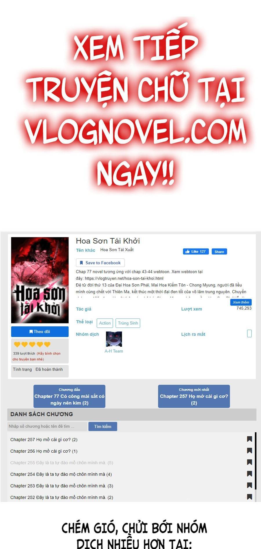 Hoa Sơn Tái Khởi Chap 55 - Next Chap 56