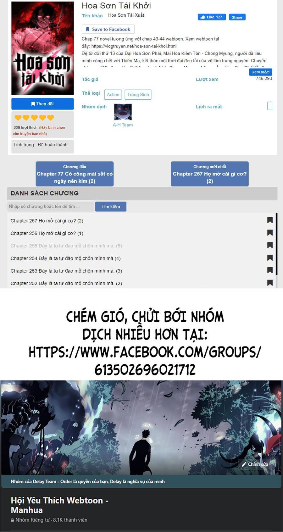 Hoa Sơn Tái Khởi Chap 55 - Next Chap 56