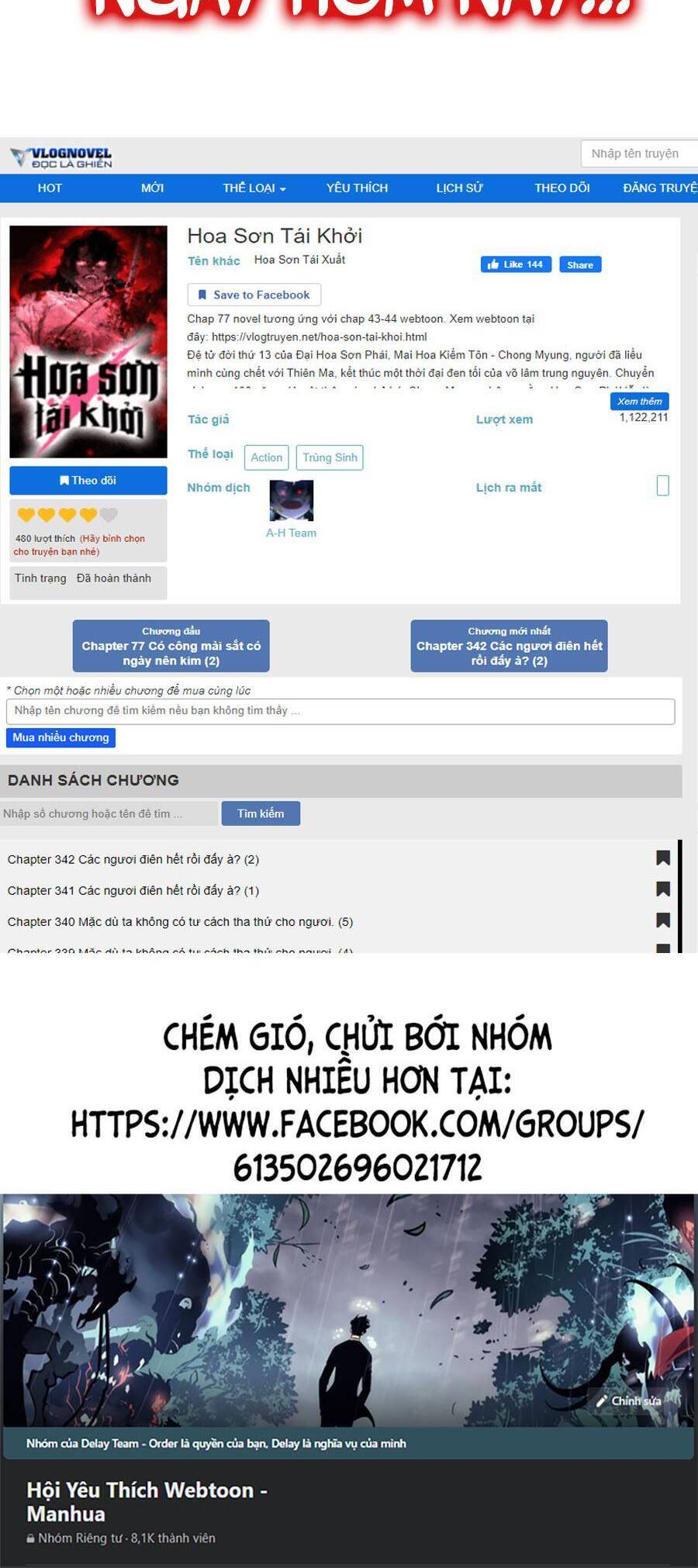 Hoa Sơn Tái Khởi Chap 58 - Next Chap 59