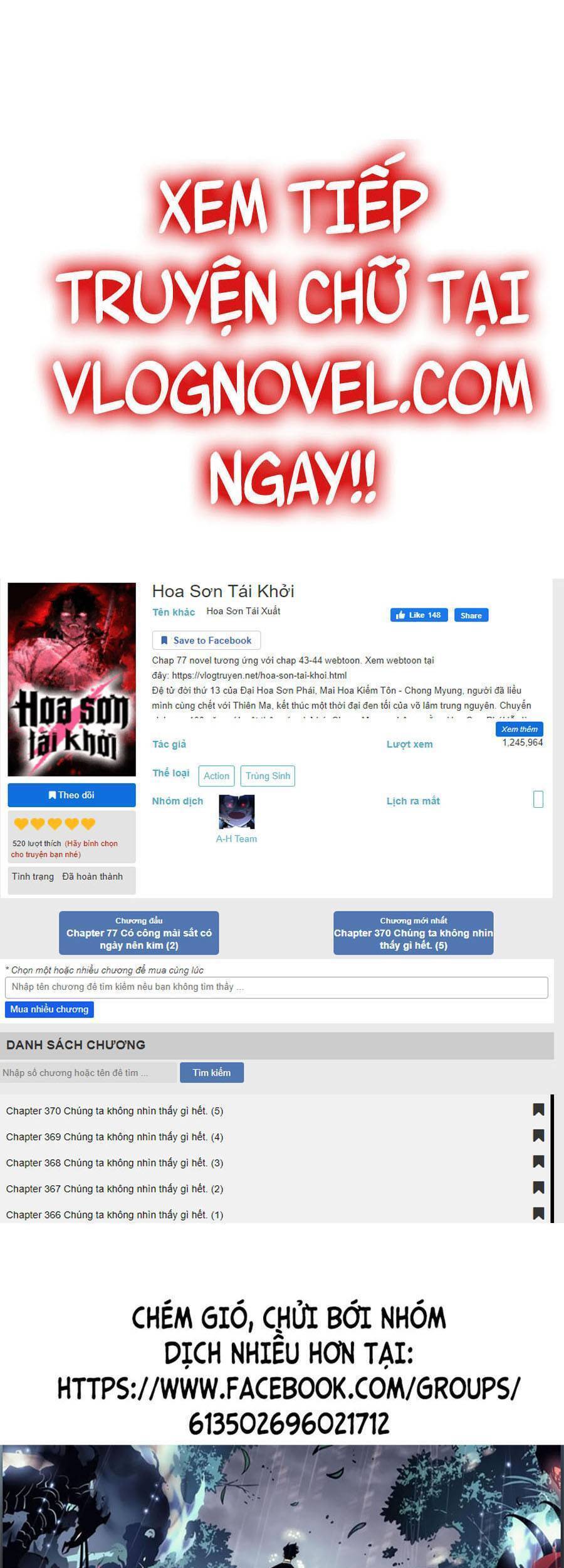 Hoa Sơn Tái Khởi Chap 60 - Next Chap 61