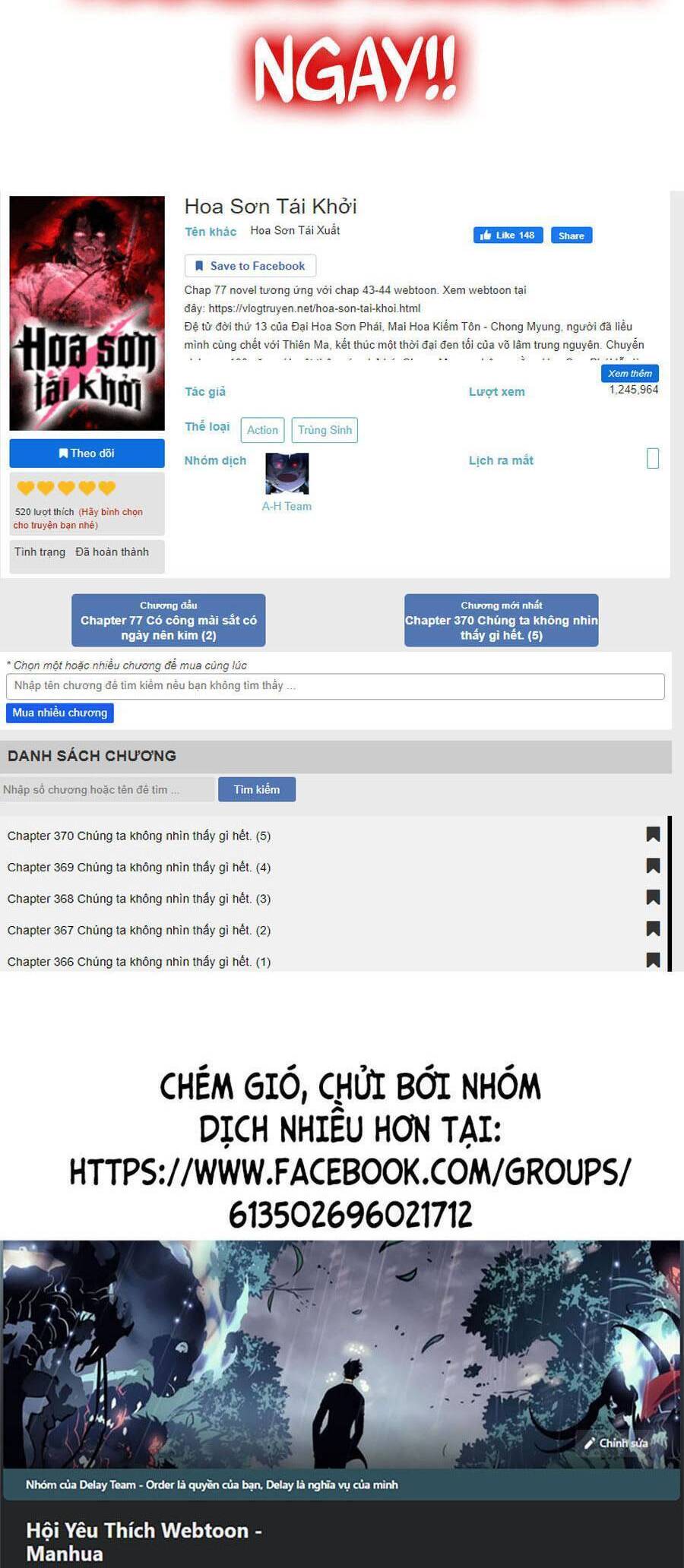 Hoa Sơn Tái Khởi Chap 60 - Next Chap 61