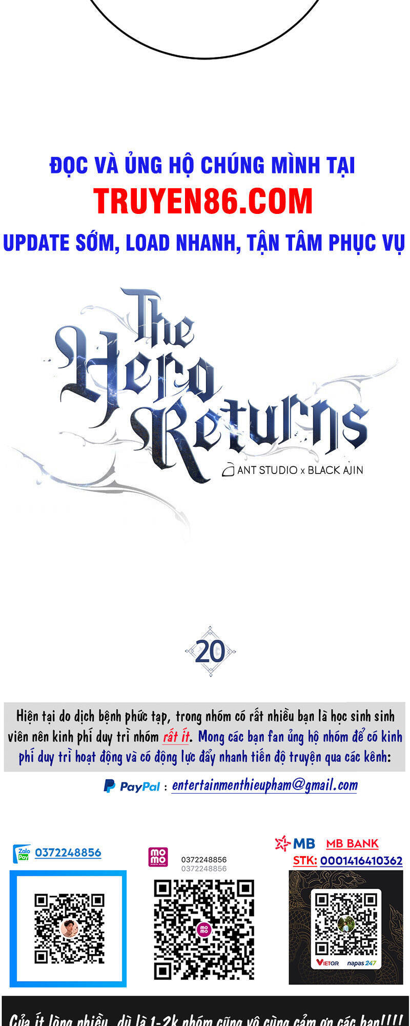 Anh Hùng Trở Về Chap 20 - Next Chap 21