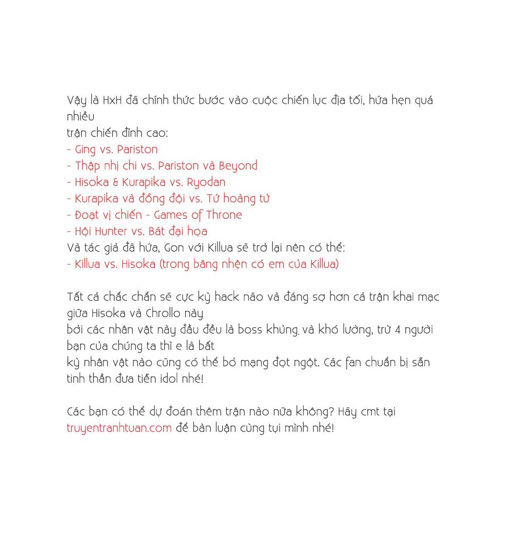 Hunter x Hunter Chap 357 - Next Chap 358