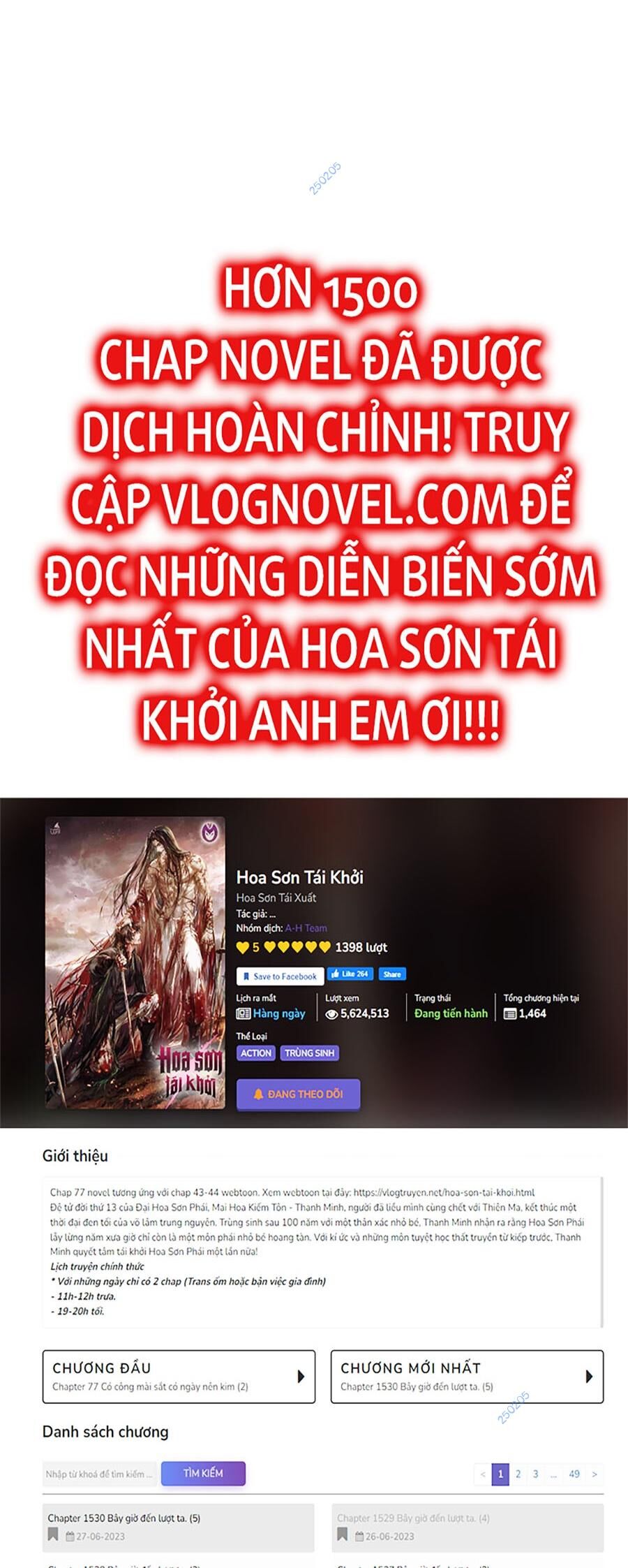 Hoa Sơn Tái Khởi Chap 106 - Next Chap 107