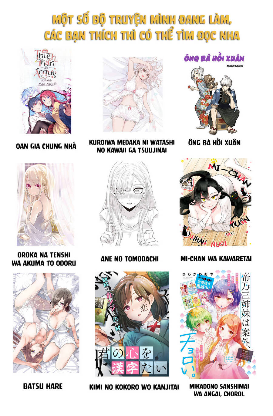 Ba Chị Em Nhà Mikadono Dễ Đối Phó Thật Đấy Chap 55 - Next Chap 56