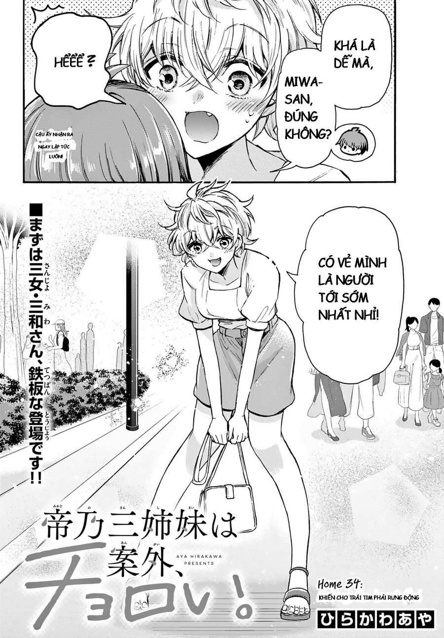 Ba Chị Em Nhà Mikadono Dễ Đối Phó Thật Đấy Chap 34 - Next Chap 35