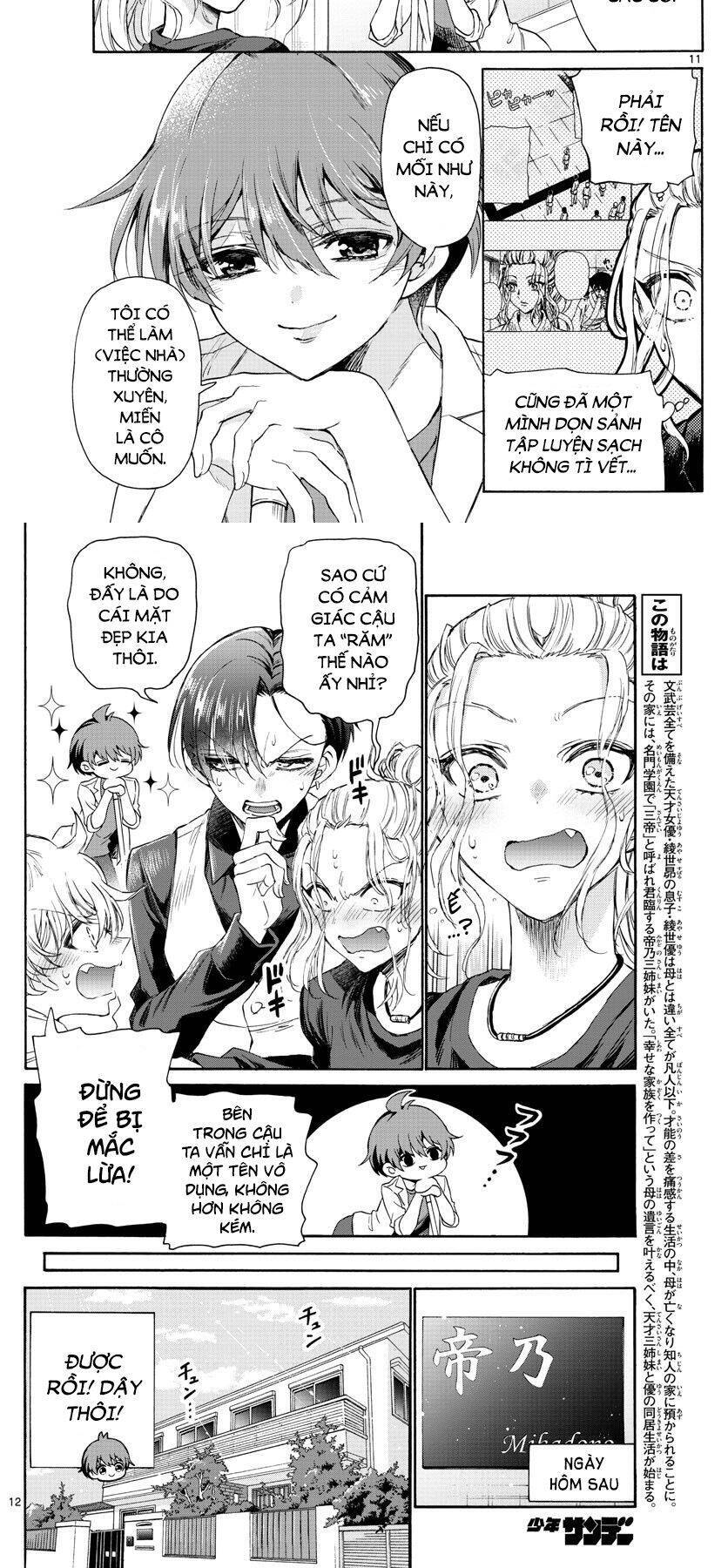 Ba Chị Em Nhà Mikadono Dễ Đối Phó Thật Đấy Chap 2 - Next Chap 3