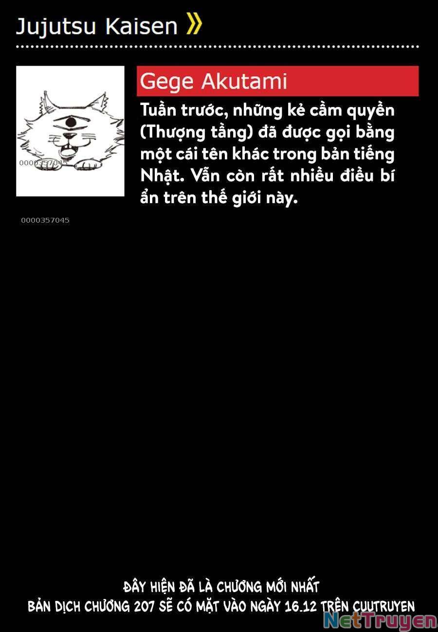 Chú Thuật Hồi Chiến Chap 206 - Next Chap 207