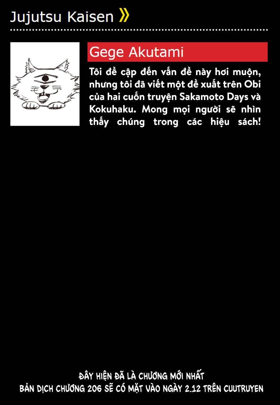 Chú Thuật Hồi Chiến Chap 205 - Next Chap 206