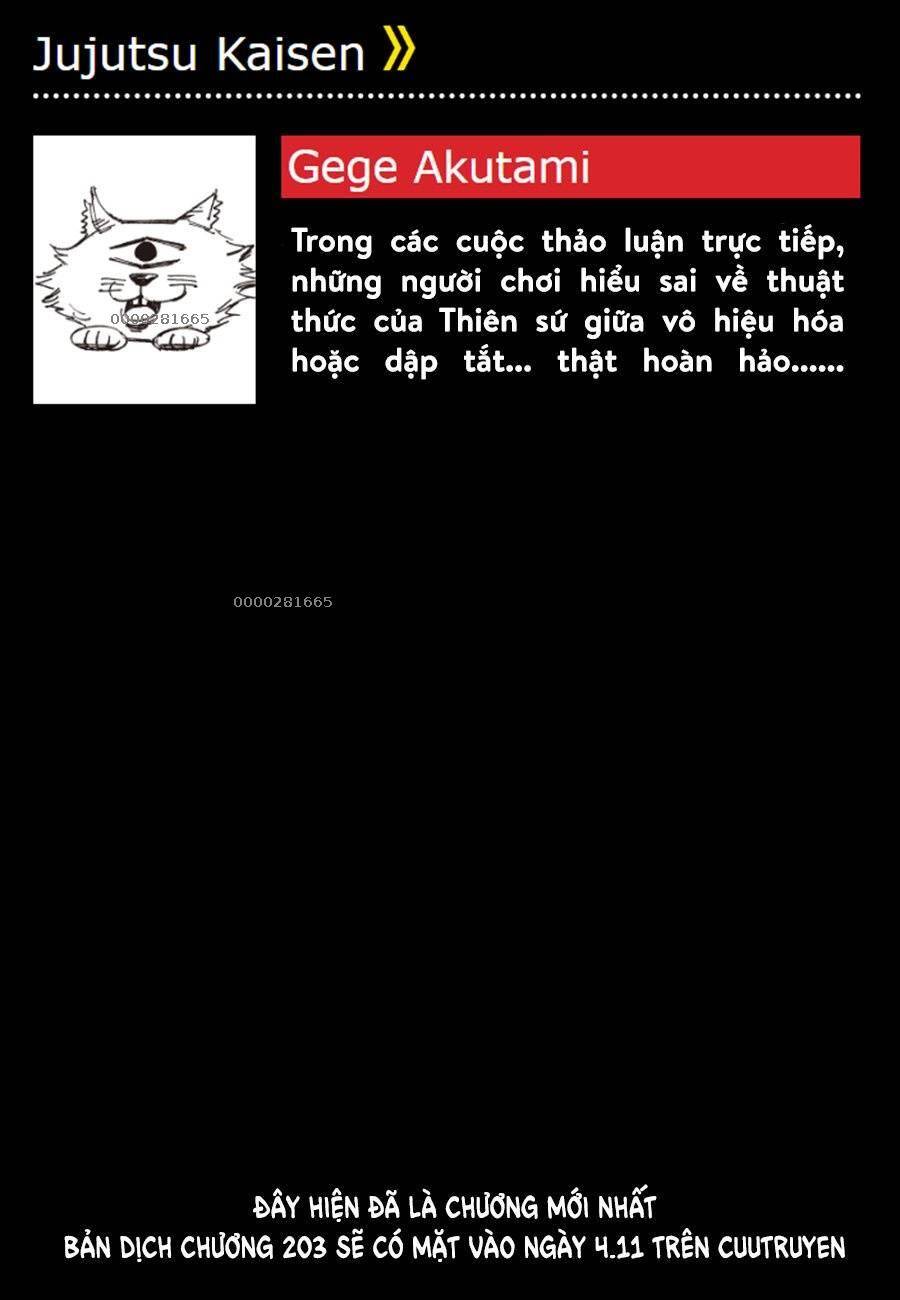 Chú Thuật Hồi Chiến Chap 202 - Next Chap 203