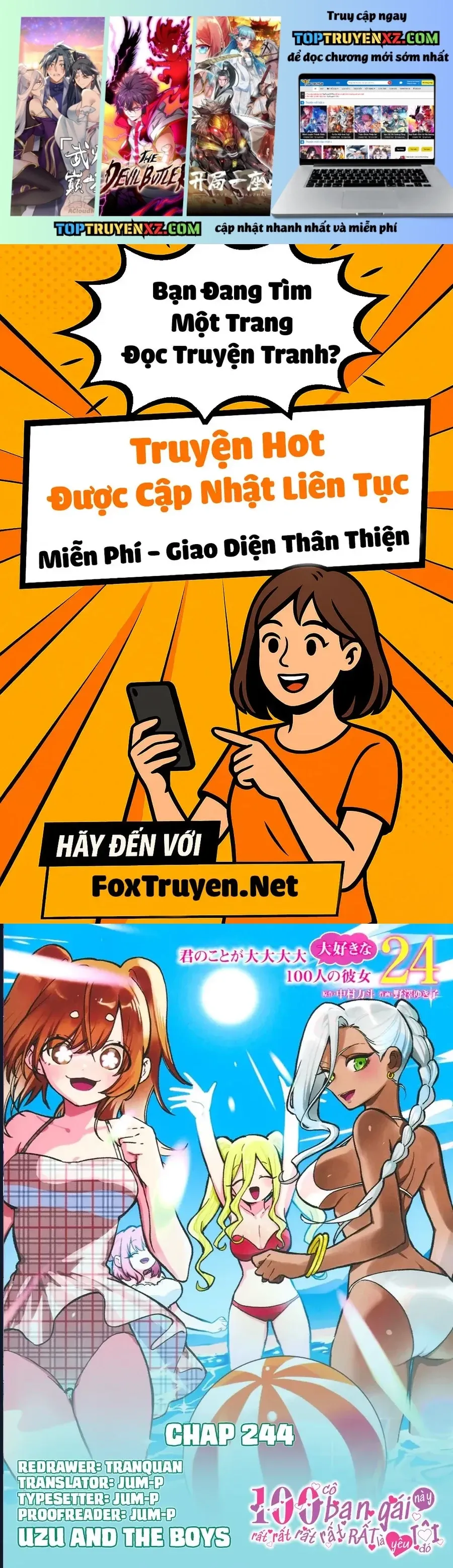 100 Cô Bạn Gái Chap 244 - Next Chap 245