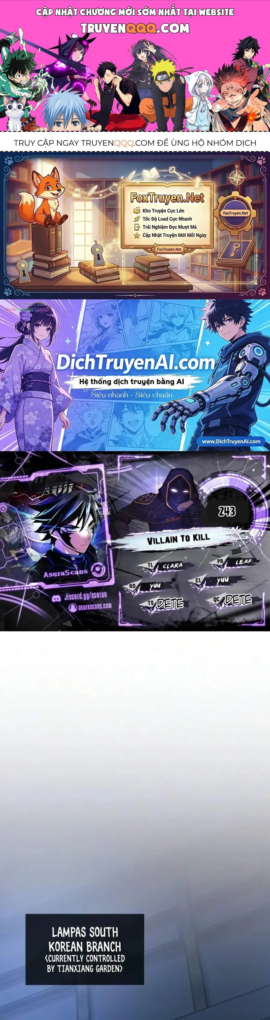 Tiêu Diệt Ác Nhân Chap 243 - Next Chap 244