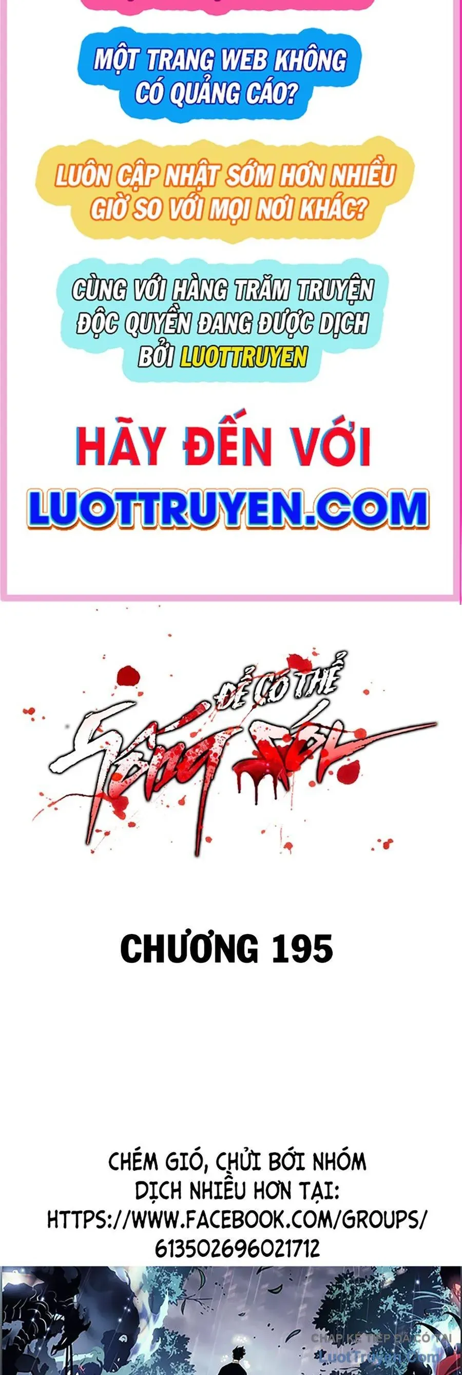 Để Có Thể Sống Sót Chap 195 - Next Chap 196