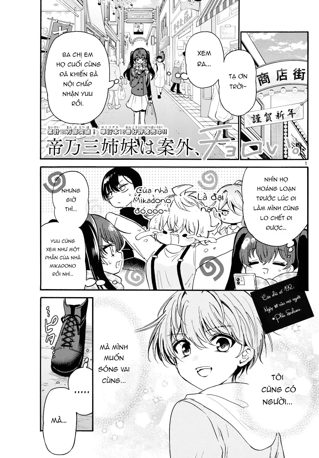 Ba Chị Em Nhà Mikadono Dễ Đối Phó Thật Đấy Chap 192 - Next Chap 193