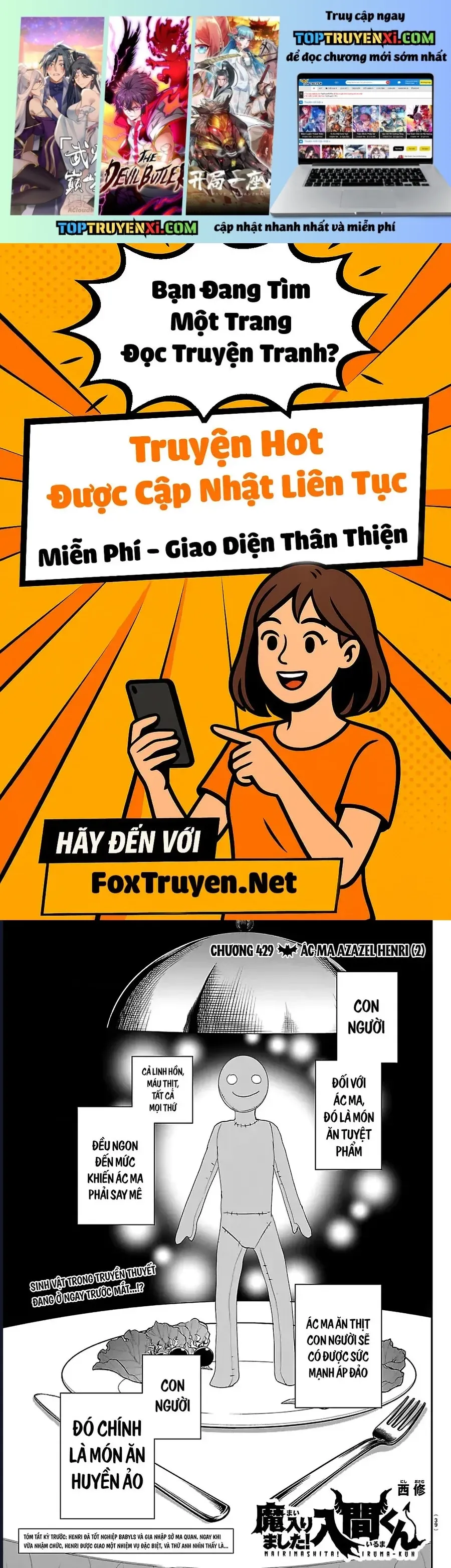 Chào Mừng Cậu Đến Trường Iruma-Kun Chap 429 - Next Chap 430