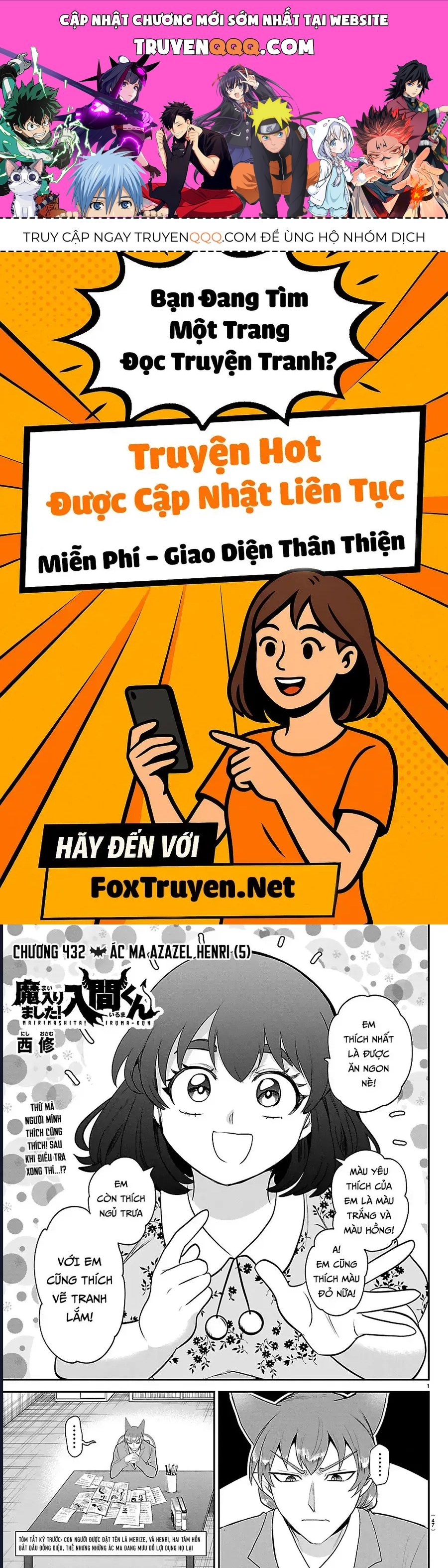 Chào Mừng Cậu Đến Trường Iruma-Kun Chap 432 - Next Chap 433