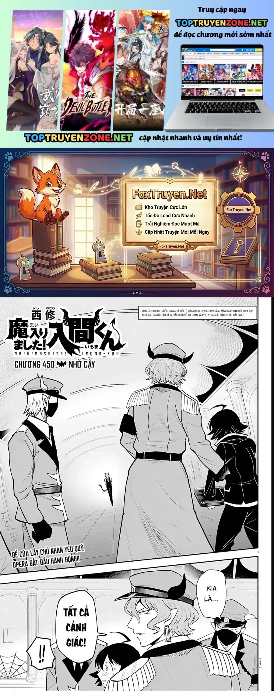 Chào Mừng Cậu Đến Trường Iruma-Kun Chap 450 - Next Chap 451