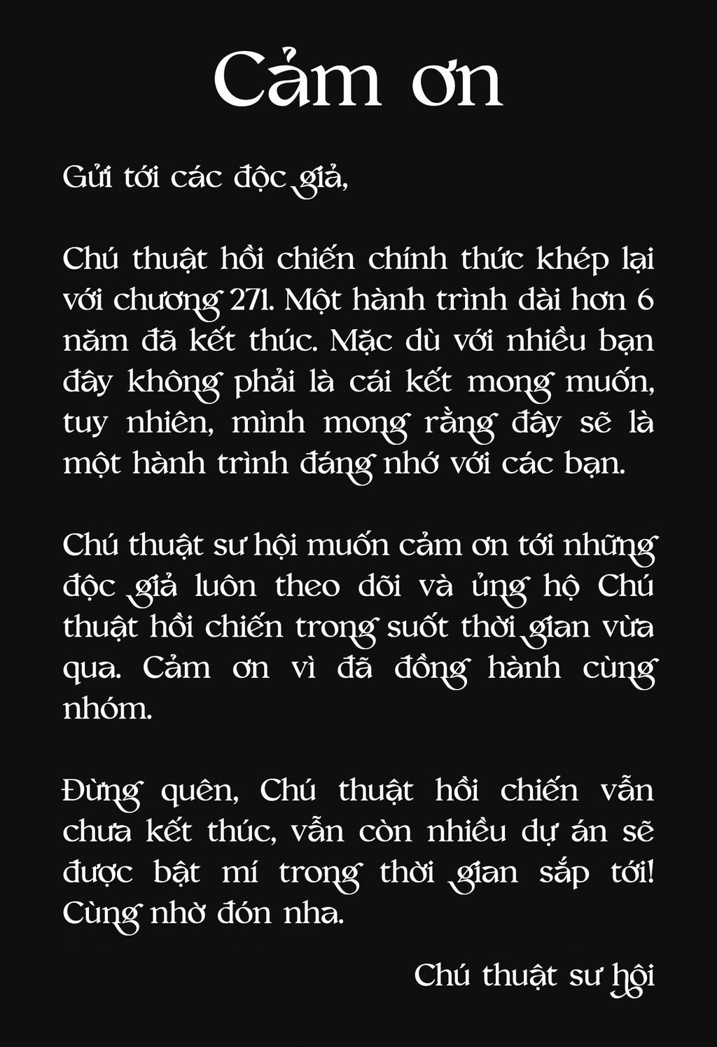 Chú Thuật Hồi Chiến Chap 271 - Next Chap 272